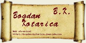 Bogdan Kotarica vizit kartica